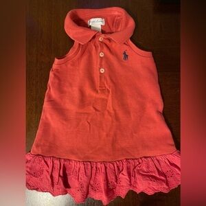 Ralph Lauren | Sleeveless Red Polo Dress | baby girl 9mo